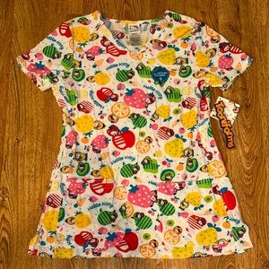 Hello Kitty Cherokee Scrubs Tooniforms Sanrio V Neck Top TF772 HKFD Women’s SML